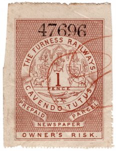 (I.B) The Furness Railways : Newspaper Parcel 1d (large format)