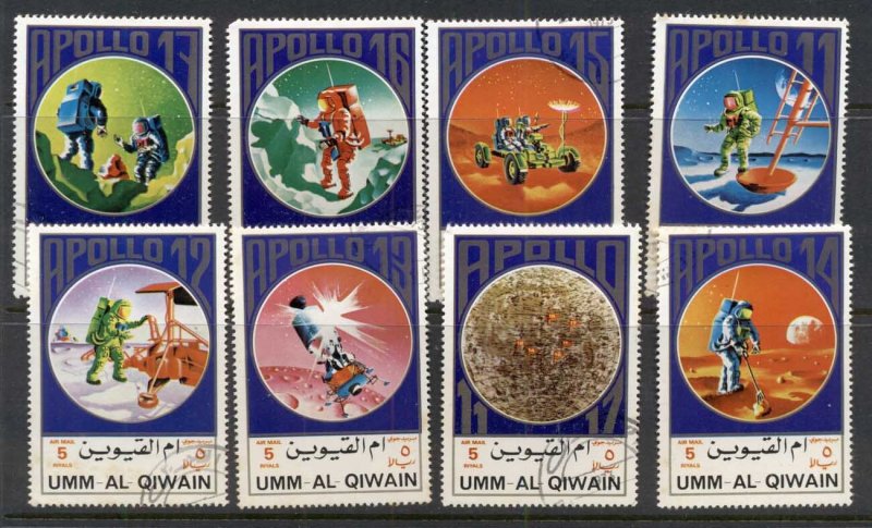 Umm al Qiwain 1972 Apollo 11-17 Space Missions (Mi#922-29) CTO