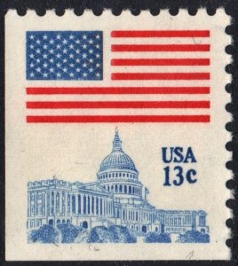 SC#1623 13¢ Flag Over Capitol Booklet Single (1977) MNH