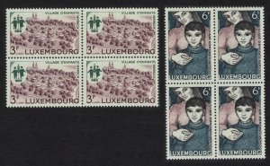 Luxembourg SOS Children's Village 2v Blocks of 4 1968 MNH SG#825-826 MI#775-776