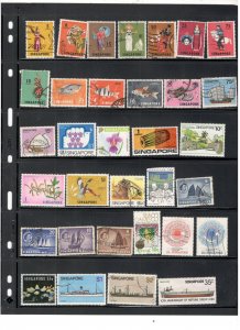 SINGAPORE COLLECTION ON STOCK SHEET MINT/USED