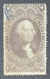 USA REVENUE STAMP 1863 $2.50. SCOTT#R84c