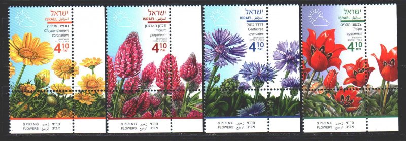 Israel. 2018. 2609-12. Flowers flora. MNH.