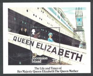 Ascension Life and Times of Queen Elizabeth the Queen Mother MS SG#MS380 SC#376