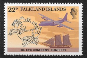 FALKLAND ISLANDS SG488 1984 UPU CONGRESS HAMBURG MNH