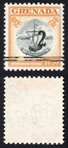 Grenada SG203 surcharged locally 2 for fiscal purposes M/M SG10