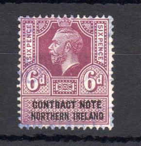 GEORGE V NORTHERN IRELAND CONTRACT NOTE 6d