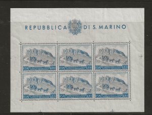 San Marino 304    1949   s/s   fine mint  nh