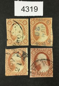 MOMEN: US STAMPS  #11 C.D.S USED LOT #4319