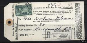 Canada #294 Used On Bank Tag