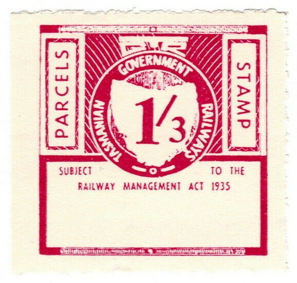 (I.B) Australia - Tasmania Railways : Parcels Stamp 1/3d