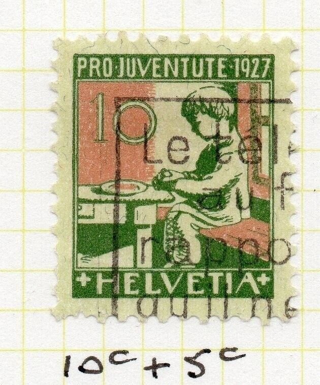 Switzerland Pro Juventute 1927-28 Helvetia Issue Fine Used 10c. 260888