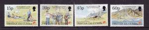 Tristan da Cunha-Sc#562-5-Unused NH set-End of WWII-Ships-1995-