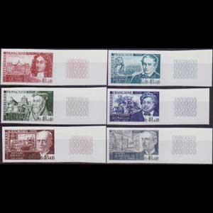 FRANCE 1970 - B434A-9A Famous Persons Imp. Set of 6 NH