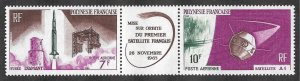 Doyle's_Stamps: MNH 1966 French Polynesian Airmail Pair w/Label, Scott #C46a**