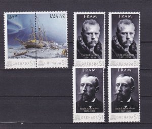 SA21c Grenada 2010 Fram, Polar Expedition MNG stamps