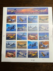 Scott #3916-25 American Advances in Aviation - Sheet of 20 MNH 37¢ stamps-2005