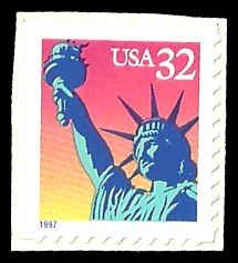 PCBstamps   US #3122 Bk Sgl. 32c Statue of Liberty, 1997, MNH, (21)