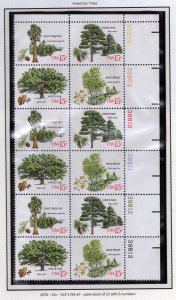 SC# 1764-67 - (15c) - American Trees, MNH Plate Block/12 - UR 6 #s