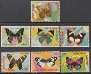 Equatorial Guinea 7701-7707 Butterflies MNH VF