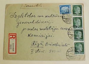 LATVIA OSTLAND REGISTERED COVER 1943 LIEVENHOF B/S LATVIA