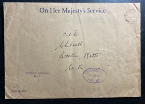 1970 British Field Post office 146 In Hong Kong OHMS Cover To Beeston England