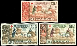 Laos #B9-B11  MNH - Laotian Red Cross (1967)