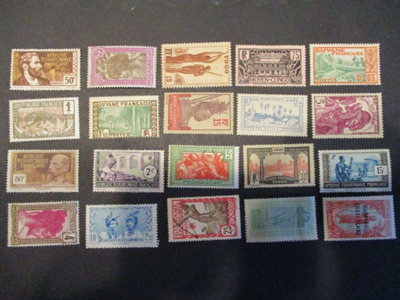 French Colonies / Area Assortment -  Hinged- (5D4) WDWPhilatelic #10