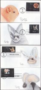 #3661-64 American Bats Cole FDC Set