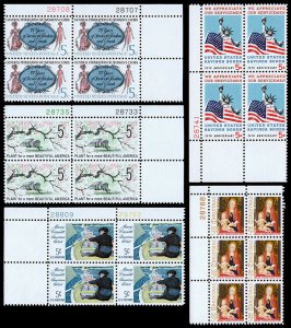 United States Plate Blocks Scott 1306 // 1322 (1966) Mint NH VF, CV $18.10 W