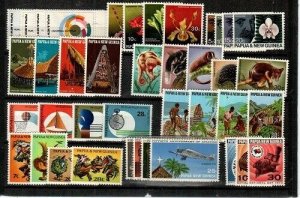 Papua New Guinea Scott 261 // 354 Mint NH sets  (Catalog Value $25.10) [TE1371]