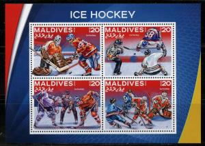 MALDIVES 2016 ICE HOCKEY SHEET MINT NH