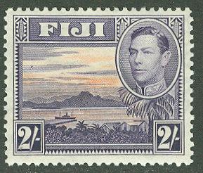 Fiji # 129  George VI -  2sh Harbor   (1) Unused LH