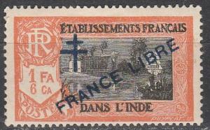 French India #166a F-VF Unused    CV $300.00  (A10920)