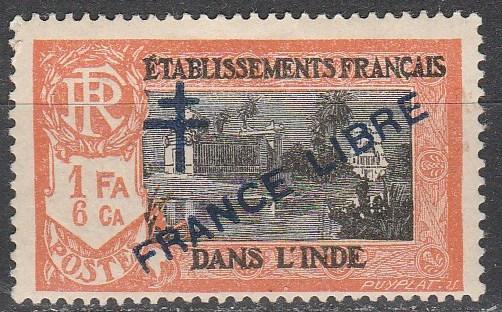 French India #166a F-VF Unused    CV $300.00  (A10920)