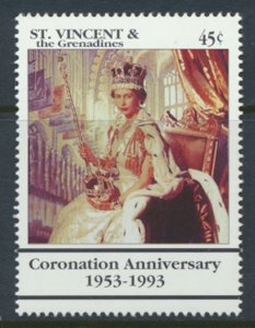 St Vincent & Grenadines Sc# 1537 MNH 40th Coronation Anniv see details