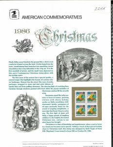 USPS COMMEMORATIVE PANEL #273 CHRISTMAS TREES #2245