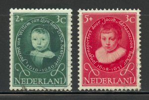 Netherlands Scott B286-87 Used H - 1955 Child Welfare Semi Postals - SCV $2.00