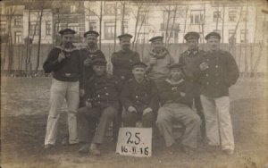 Photo RPPC Postcard German NAVY Matrossen Sailors in Uniform, WW-I, Excellent