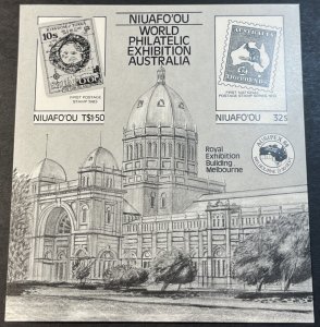 NIUAFO'OU # 50--MINT/NEVER HINGED---BLACK PROOF--SOUVENIR SHEET--1984