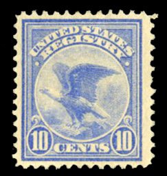 United States, Registration Stamps #F1 Cat$75, 1911 10c ultramarine, hinged