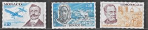 Monaco (1972) - Scott # 852- 854,   MNH