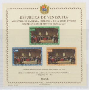 Venezuela #814a Mint (NH) Souvenir Sheet