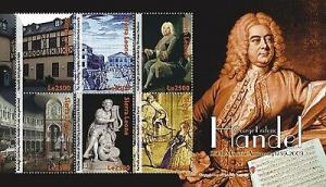 Sierra Leone - George Handel 6 Stamp  Sheet SIE0909