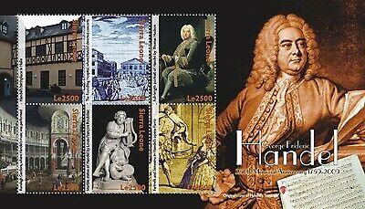 Sierra Leone - George Handel 6 Stamp  Sheet SIE0909