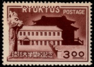 ✔️ US POSSESSIONS RYUKYUS 1951 - UNIVERSITY  - SC. 14 MH