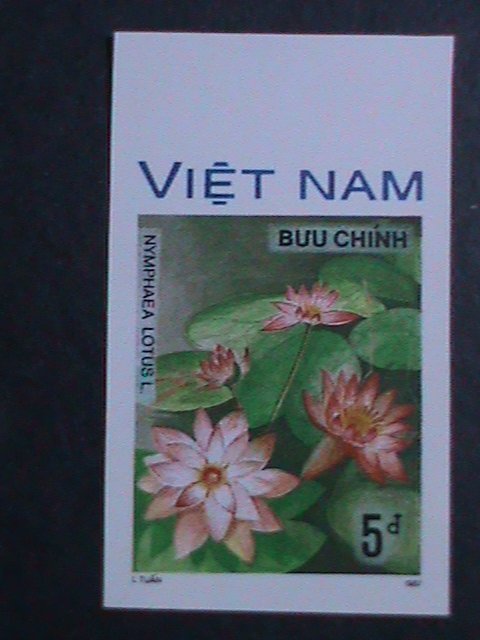 ​VIETNAM-1988 SC #1849-55 LOVELY WATER LILY-LOTUS COMPLETE SET IMPERF MNH VF