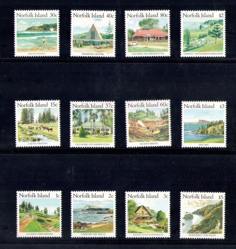 1987-88 Norfolk - Ordinary Sites and Monuments, Yvert #401-04 +409-12 + 432-35 -