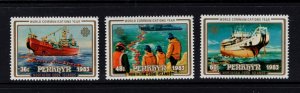 Penrhyn Island #228-30 (1983 Communications Year set) VFMNH CV $3.75