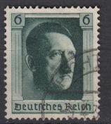 Germany - 1937 Hitler stamp from S/S - postally used (437)